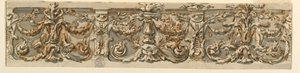 Tekening, Ontwerp voor een fries, ca. 1770 door Carlo Marchionni