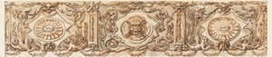 Tekening, Ontwerp voor een fries, ca. 1770 door Carlo Marchionni