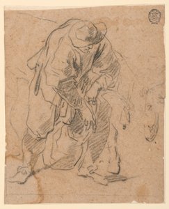 Tekening, Boer met tas, 1728-78 door Carlo Marchionni