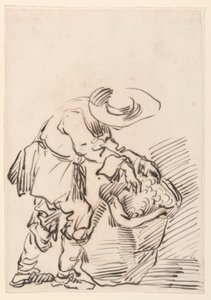 Tekening, Werkende boer, 1728-78 door Carlo Marchionni