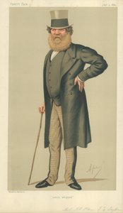 Kolonel De Zeer Eerwaarde Thomas Edward Taylor, onlangs gegeseld, 4 juli 1874, Vanity Fair cartoon door Carlo Pellegrini