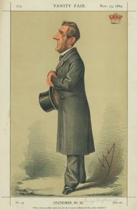 Graaf van Shaftesbury, Hij is niet zoals andere mannen want hij wordt nooit beïnvloed door partijmotieven, 13 november 1869, Vanity Fair cartoon door Carlo Pellegrini