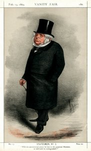 John Bright, Britse radicale en liberale politicus, 1869 door Carlo Pellegrini