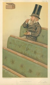 Mr Charles Nicholas Warton, Hear Hear Hear Hear, 10 mei 1884, Vanity Fair cartoon door Carlo Pellegrini