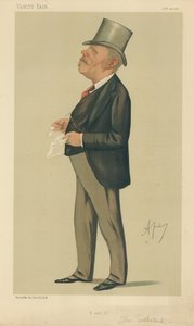 Mr Thomas Sutherland, P und O, 22 oktober 1887, Vanity Fair cartoon door Carlo Pellegrini
