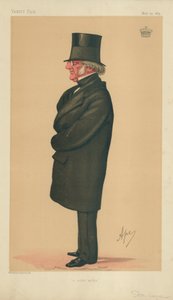 Philip-Henry Stanhope Stanhope, Een Edel Schrijver, 23 mei 1874, Vanity Fair cartoon door Carlo Pellegrini