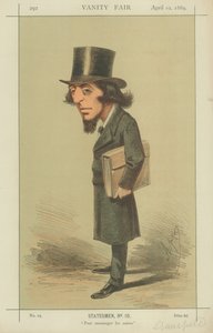 Rt Hon James Stansfeld, Pour encourager les autres, 10 april 1869, Vanity Fair cartoon door Carlo Pellegrini