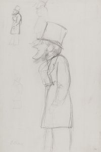 Schets voor een Karikatuur, Mogelijk van G. Russell door Carlo Pellegrini