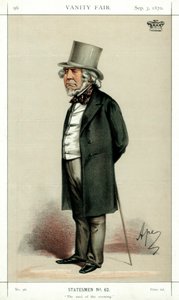 De koelte van de avond, Lord Houghton, Engelse dichter en politicus, 1870 door Carlo Pellegrini