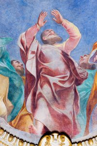 Neerdaling van de Heilige Geest op de Twaalf Apostelen (detail), c.1575