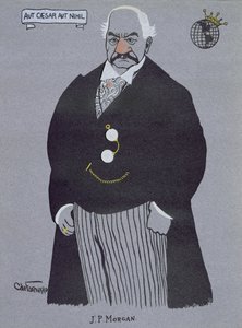 Karikatuur van John Pierpont Morgan (1837-1913), uit 