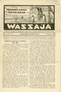 Uitgave van Wassaja, Vol. 8, No. 20, oktober 1922