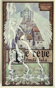 De droom, titelpagina van roman door Emile Zola door Carlos Schwabe