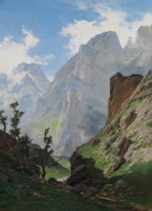 De Mancorbo-pas in Picos de Europa door Carlos de Haes