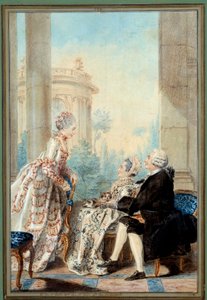 De heer en mevrouw de Saint Vast en juffrouw de Beauregard door Carmontelle