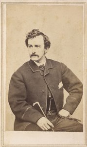 Carte de visite van John Wilkes Booth, 1862 door Case and Co. Silsbee