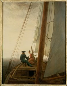 Op de zeiler door Caspar David Friedrich