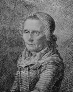 Portret van moeder Heiden door Caspar David Friedrich