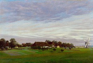 Vlak Platteland bij Greifswald, 1822-1823 door Caspar David Friedrich