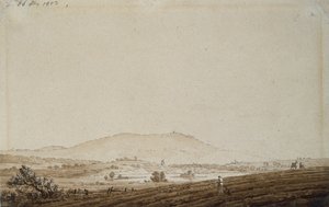 Landschap in Bohemen met Uitzicht op de Jeschkenberg
