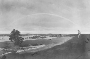 Landschap met regenboog door Caspar David Friedrich
