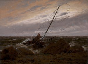 Na de storm door Caspar David Friedrich