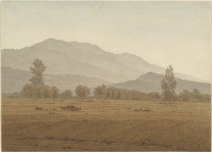 Nieuwe maan boven de Riesengebirge door Caspar David Friedrich