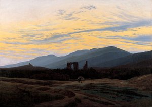 Ruïnes van Eldena Abdij in het Riesengebirge door Caspar David Friedrich
