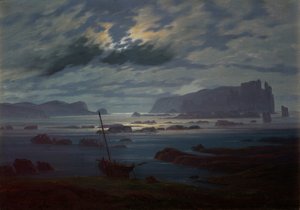 De noordelijke zee bij maanlicht