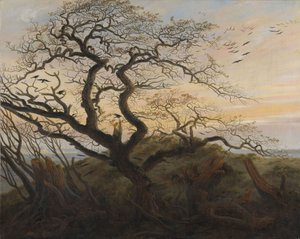 De boom van kraaien door Caspar David Friedrich