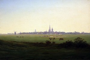 Weiden bij Greifswald door Caspar David Friedrich