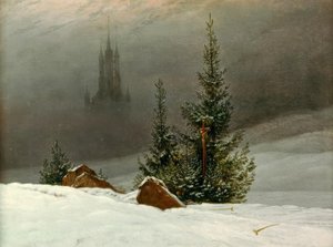 Winterlandschap met Kerk
