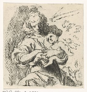 Vrouw met kind in de armen