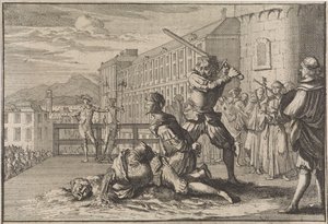 Onthoofding van de markies van Cinq-Mars en François De Thou, 1642