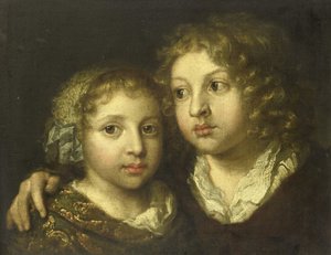 Een dochter en een zoon (Constantijn?) van de kunstenaar