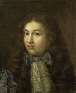 Portret van Thedoor Netscher (1661-1728), de oudste zoon van de kunstenaar door Caspar Netscher