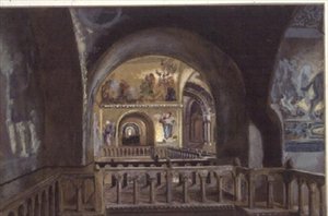 Een Uitzicht vanaf een Galerij in de Basiliek van San Marco, Venetië door Caspar Purdon Clarke