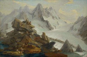 De Lauteraargletsjer door Caspar Wolf