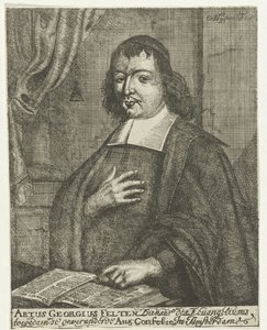 Portret van Artus Georg Velten door Caspar van Huysum