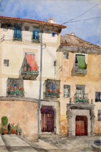 Oud Huis in Segovia, Spanje, 1920