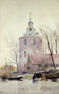 Toren in Enkhuisen, Nederland, 1897