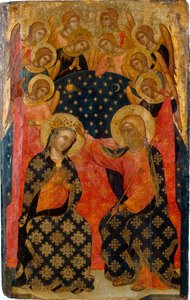 De kroning van de Maagd, 1360s door Caterino Veneziano I