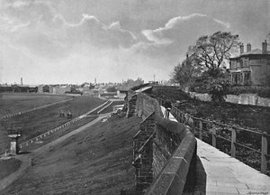 De muur en Roodee, Chester, c1896