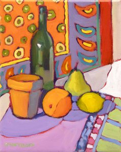 Zaden van Verwondering planten, 2024 (olieverf op doek) door Catherine J Martzloff
