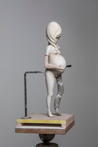 Degas Doll 1, 2017 (beschilderd hars, staal, hout)