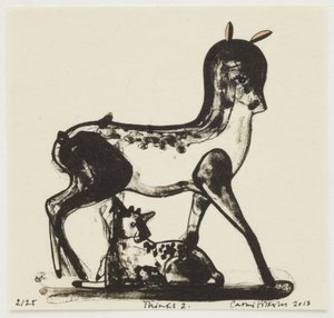 Denkt 2, 2013 (litho met handinkleuring)