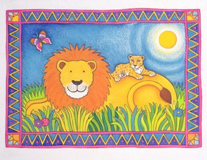 Leeuw in de Zon, 1997 door Cathy Baxter