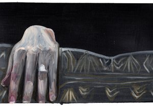 Filmdagboek #48 (18.05.13 Hij kon niet zien wie het was), 2015 (olieverf op papier)