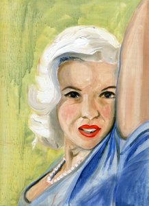 Het onvermijdelijke einde van een liefdesgodin (Jayne 10), 2008 (olieverf op canvaspapier) door Cathy Lomax