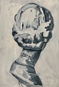 De vrolijke maagden: Harper, 2017 (olieverf op linnen) door Cathy Lomax